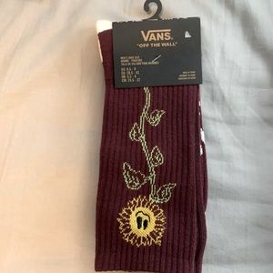 Vans men socks. Sunflower image on side